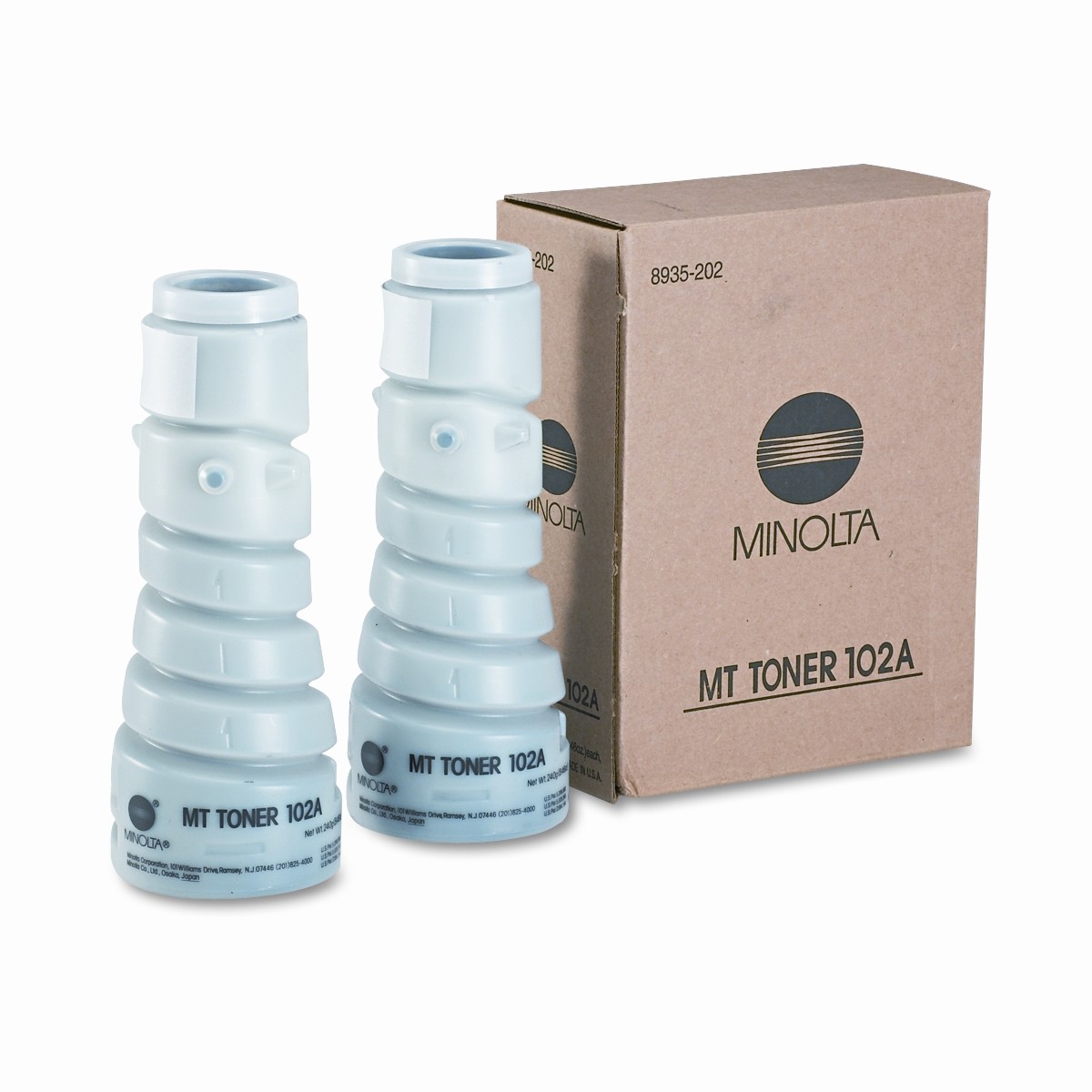 Konica Minolta 102A Black Toner Cartridge (8935-202), 2/pk